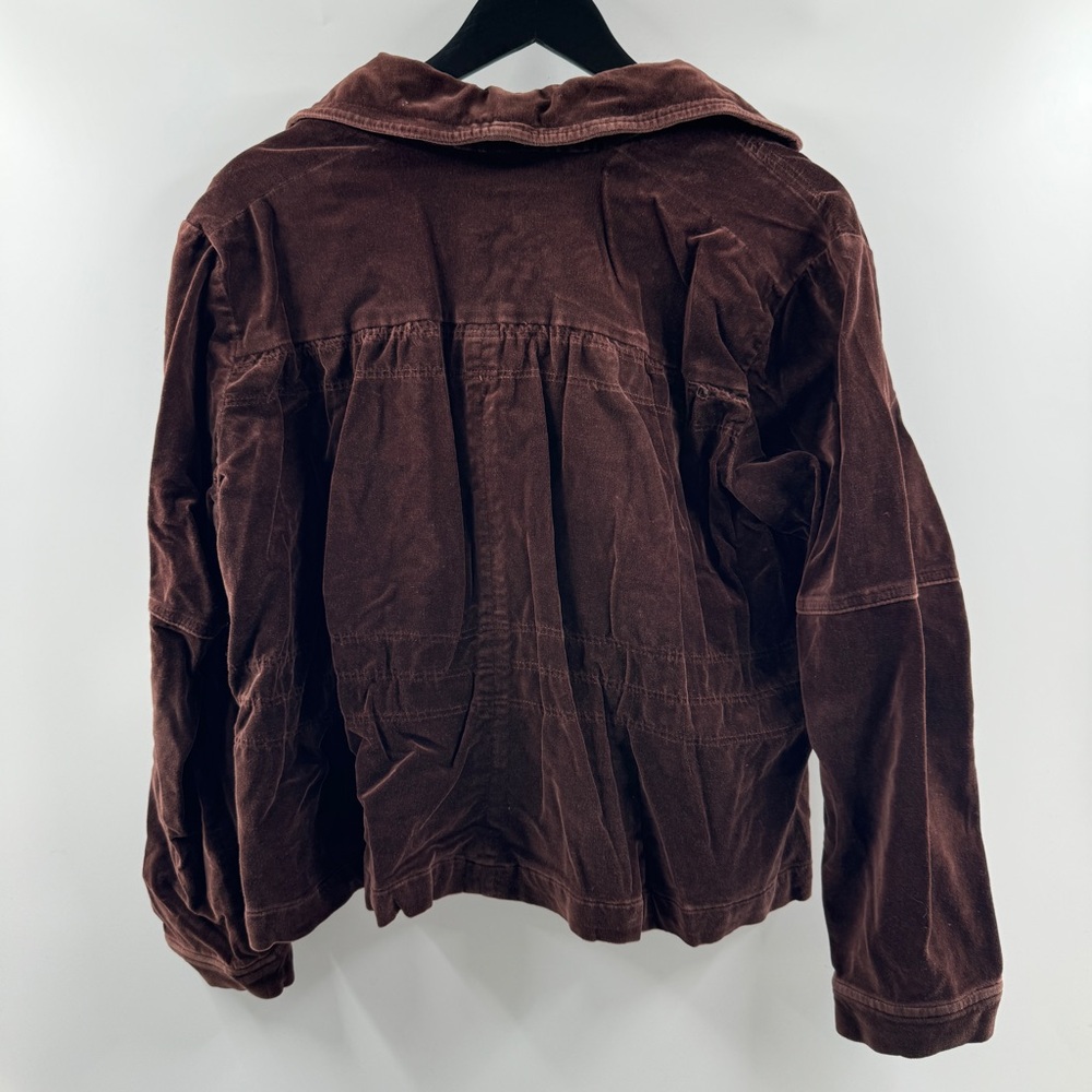 Joan Rivers Brown Textured Button-Up Top Size Large - Picture 5 of 8